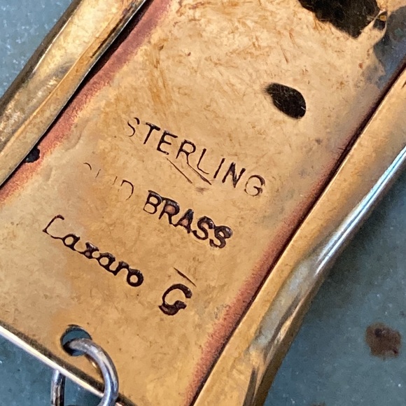 Lazaro Gutierrez Modernist Sterling and Brass Designer Set - Picture 6 of 10